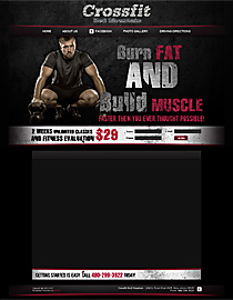 Fitness / Crossfit / Kickboxing Fitness Website Design 1B